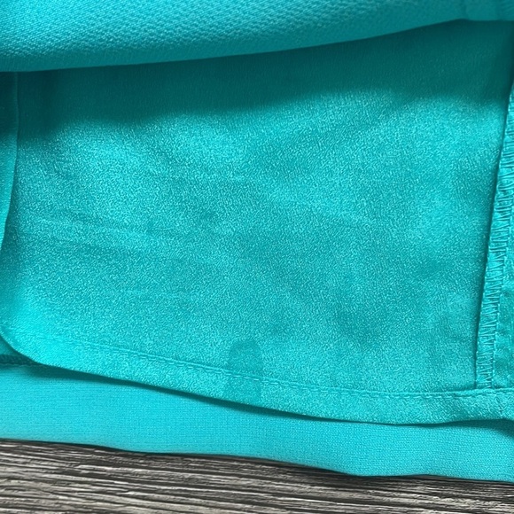 Adelyn Rae | Sleeveless Crepe Mini Turquoise Bodycon Cocktail Dress Size Medium - Picture 8 of 10